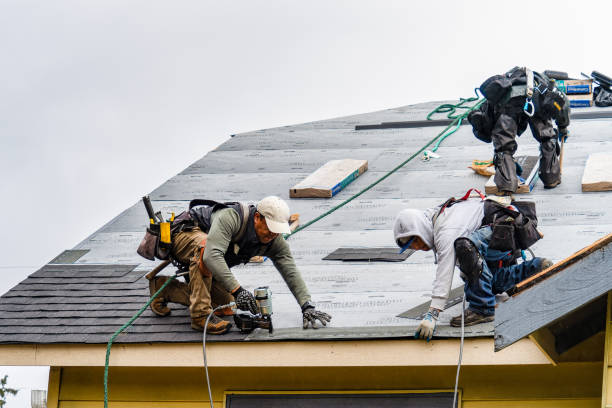 Professional Storm Damage Roof Repair technician working in Fontana, KS